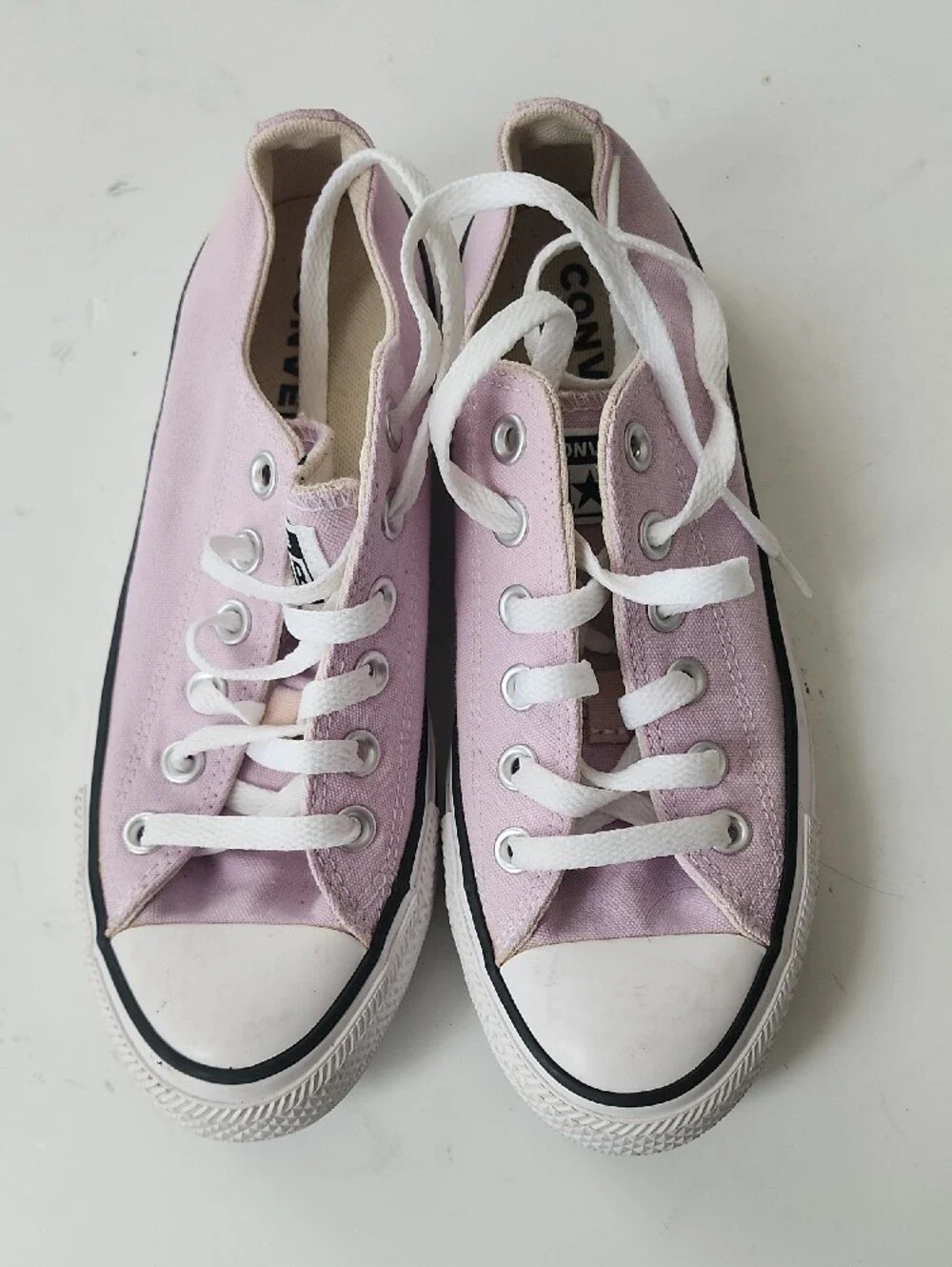 Converse Kids Low Top Sneakers - Light Pink Canvas